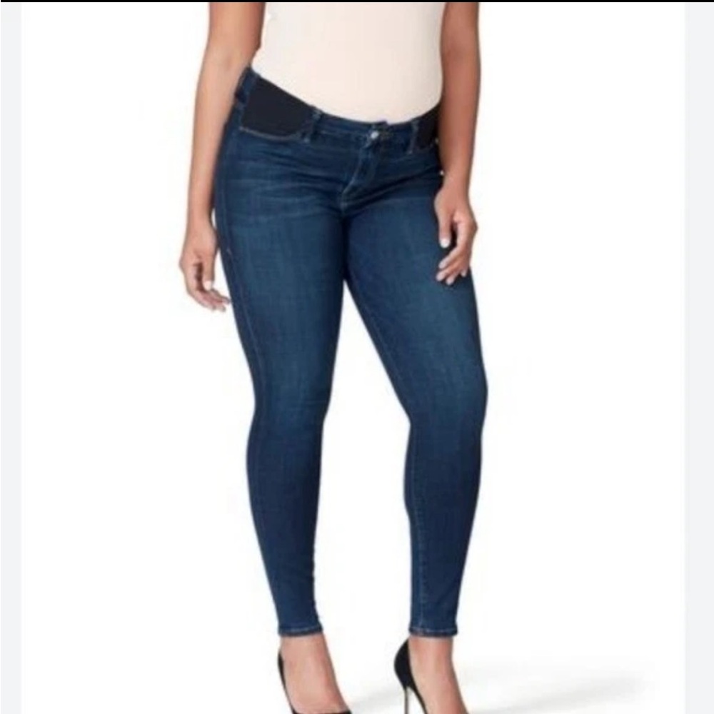Good American Maternity Dark Blue Skinny Jeans, Size 6